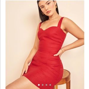 Reformation Cherry Red Miso Dress